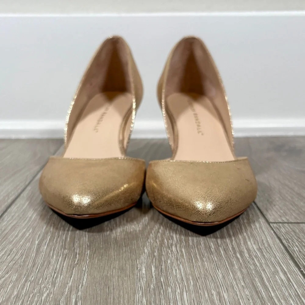 Loeffler Randall Gold Wedge Shoes - Picture 3 of 6